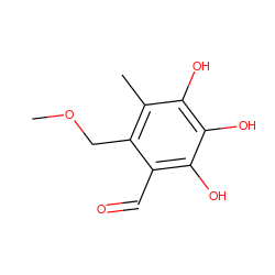 COCc1c(C)c(O)c(O)c(O)c1C=O ZINC000103236199