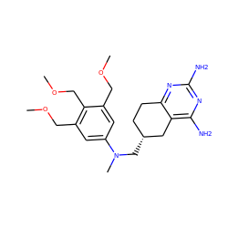 COCc1cc(N(C)C[C@@H]2CCc3nc(N)nc(N)c3C2)cc(COC)c1COC ZINC000028123258