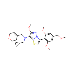 COCc1cc(OC)c(-c2csc3c(N(CC4=CCOCC4)CC4CC4)c(OC)nn23)c(OC)c1 ZINC000096172625