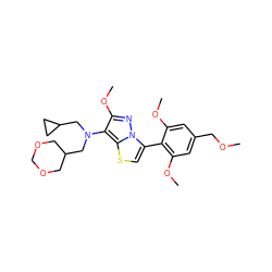 COCc1cc(OC)c(-c2csc3c(N(CC4CC4)CC4COCOC4)c(OC)nn23)c(OC)c1 ZINC000096172528