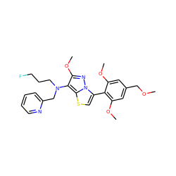 COCc1cc(OC)c(-c2csc3c(N(CCCF)Cc4ccccn4)c(OC)nn23)c(OC)c1 ZINC000096172607