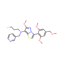 COCc1cc(OC)c(-c2csc3c(N(CCCF)Cc4cccnc4)c(OC)nn23)c(OC)c1 ZINC000096172606