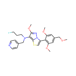 COCc1cc(OC)c(-c2csc3c(N(CCCF)Cc4ccncc4)c(OC)nn23)c(OC)c1 ZINC000096172605