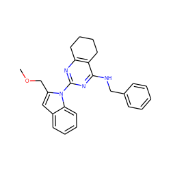 COCc1cc2ccccc2n1-c1nc2c(c(NCc3ccccc3)n1)CCCC2 ZINC000219017823