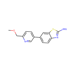 COCc1ccc(-c2ccc3nc(N)sc3c2)cn1 ZINC000474609312