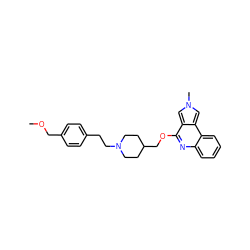 COCc1ccc(CCN2CCC(COc3nc4ccccc4c4cn(C)cc34)CC2)cc1 ZINC000095576896