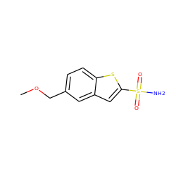 COCc1ccc2sc(S(N)(=O)=O)cc2c1 ZINC000026574179