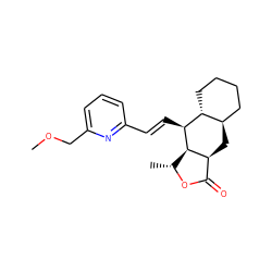 COCc1cccc(/C=C/[C@@H]2[C@@H]3[C@@H](C)OC(=O)[C@@H]3C[C@@H]3CCCC[C@H]32)n1 ZINC000013673139