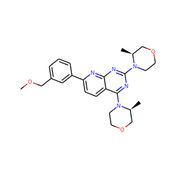 COCc1cccc(-c2ccc3c(N4CCOC[C@@H]4C)nc(N4CCOC[C@@H]4C)nc3n2)c1 ZINC000139549434