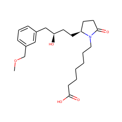 COCc1cccc(C[C@H](O)CC[C@H]2CCC(=O)N2CCCCCCC(=O)O)c1 ZINC000003975349