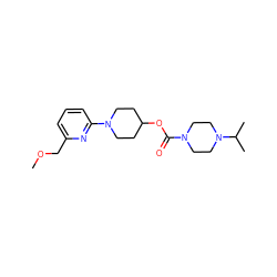 COCc1cccc(N2CCC(OC(=O)N3CCN(C(C)C)CC3)CC2)n1 ZINC000223530502