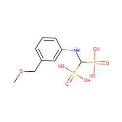 COCc1cccc(NC(P(=O)(O)O)P(=O)(O)O)c1 ZINC000013673746