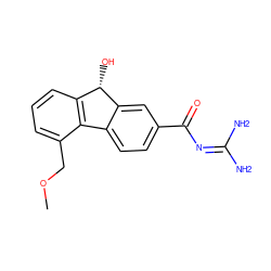 COCc1cccc2c1-c1ccc(C(=O)N=C(N)N)cc1[C@H]2O ZINC000299838153