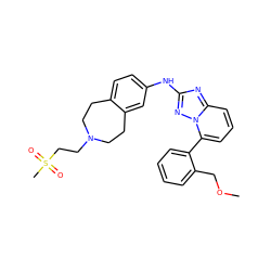 COCc1ccccc1-c1cccc2nc(Nc3ccc4c(c3)CCN(CCS(C)(=O)=O)CC4)nn12 ZINC000096169743