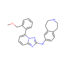 COCc1ccccc1-c1cccc2nc(Nc3ccc4c(c3)CCNCC4)nn12 ZINC000096169741