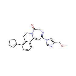 COCc1cn(C2=NCC(=O)N3CCc4c(C5=CCCC5)cccc4C3=C2)cn1 ZINC000149301609