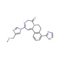 COCc1cn(C2=NCC(=O)N3CCc4c(cccc4-c4ncc[nH]4)C3=C2)cn1 ZINC000231366507