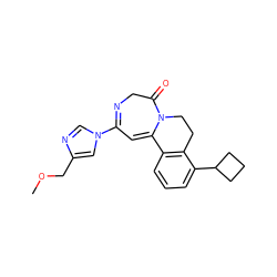 COCc1cn(C2=NCC(=O)N3CCc4c(cccc4C4CCC4)C3=C2)cn1 ZINC000149084015