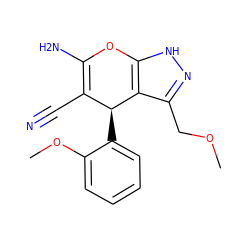 COCc1n[nH]c2c1[C@@H](c1ccccc1OC)C(C#N)=C(N)O2 ZINC000004473448