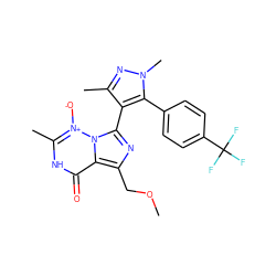 COCc1nc(-c2c(C)nn(C)c2-c2ccc(C(F)(F)F)cc2)n2c1c(=O)[nH]c(C)[n+]2[O-] ZINC001772605675