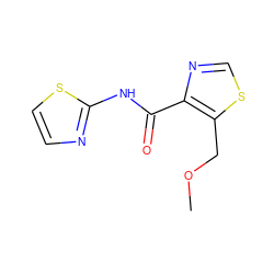 COCc1scnc1C(=O)Nc1nccs1 ZINC000028468934