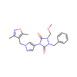 COCn1c(=O)n(-c2cnn(Cc3c(C)noc3C)c2)c(=O)n1Cc1ccccc1 ZINC000115732027