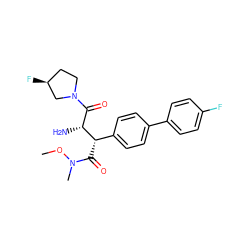 CON(C)C(=O)[C@@H](c1ccc(-c2ccc(F)cc2)cc1)[C@H](N)C(=O)N1CC[C@H](F)C1 ZINC000014947791