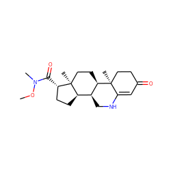 CON(C)C(=O)[C@H]1CC[C@@H]2[C@@H]3CNC4=CC(=O)CC[C@]4(C)[C@@H]3CC[C@]12C ZINC000026403213