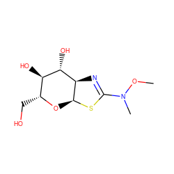 CON(C)C1=N[C@H]2[C@H](O[C@H](CO)[C@@H](O)[C@@H]2O)S1 ZINC000169711304