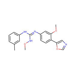 CON/C(=N\c1ccc(-c2cnco2)c(OC)c1)Nc1cccc(C)c1 ZINC000013818881