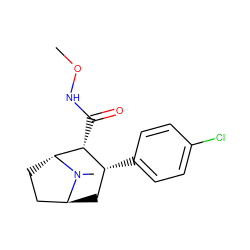 CONC(=O)[C@@H]1[C@H](c2ccc(Cl)cc2)C[C@H]2CC[C@H]1N2C ZINC000100728432