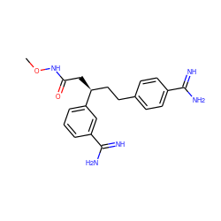 CONC(=O)C[C@@H](CCc1ccc(C(=N)N)cc1)c1cccc(C(=N)N)c1 ZINC000013776617