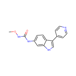 CONC(=O)Nc1ccc2c(-c3ccncc3)c[nH]c2c1 ZINC000036338548