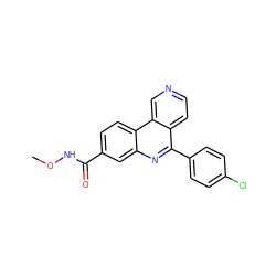 CONC(=O)c1ccc2c(c1)nc(-c1ccc(Cl)cc1)c1ccncc12 ZINC000073222529