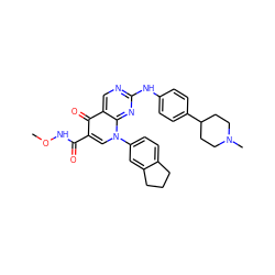 CONC(=O)c1cn(-c2ccc3c(c2)CCC3)c2nc(Nc3ccc(C4CCN(C)CC4)cc3)ncc2c1=O ZINC000040423853