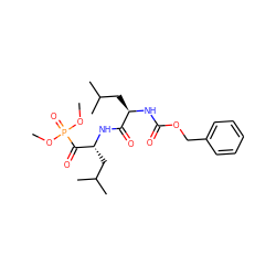 COP(=O)(OC)C(=O)[C@@H](CC(C)C)NC(=O)[C@@H](CC(C)C)NC(=O)OCc1ccccc1 ZINC000027299121