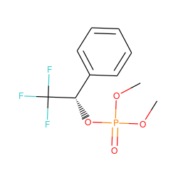 COP(=O)(OC)O[C@@H](c1ccccc1)C(F)(F)F ZINC000038213505