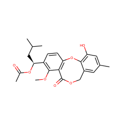 COc1c([C@H](CC(C)C)OC(C)=O)ccc2c1C(=O)OCc1cc(C)cc(O)c1O2 ZINC000006070257