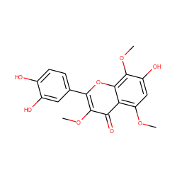 COc1c(-c2ccc(O)c(O)c2)oc2c(OC)c(O)cc(OC)c2c1=O ZINC000014821300