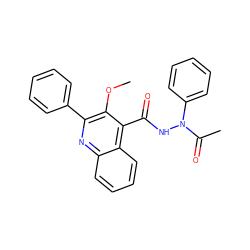 COc1c(-c2ccccc2)nc2ccccc2c1C(=O)NN(C(C)=O)c1ccccc1 ZINC000036311292