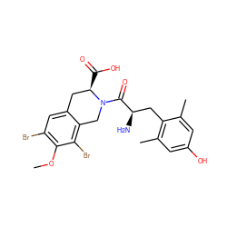 COc1c(Br)cc2c(c1Br)CN(C(=O)[C@H](N)Cc1c(C)cc(O)cc1C)[C@H](C(=O)O)C2 ZINC000029410506