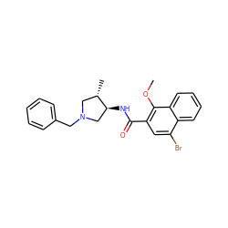 COc1c(C(=O)N[C@H]2CN(Cc3ccccc3)C[C@@H]2C)cc(Br)c2ccccc12 ZINC000013553234