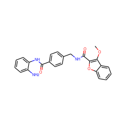 COc1c(C(=O)NCc2ccc(C(=O)Nc3ccccc3N)cc2)oc2ccccc12 ZINC000148736913