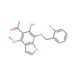 COc1c(C(C)=O)c(O)c(OCc2ccccc2Cl)c2occc12 ZINC000013682334