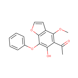 COc1c(C(C)=O)c(O)c(Oc2ccccc2)c2occc12 ZINC000028568791