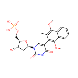 COc1c(C)c(-c2cn([C@H]3C[C@H](O)[C@@H](COP(=O)(O)O)O3)c(=O)[nH]c2=O)c(OC)c2ccccc12 ZINC000027419266