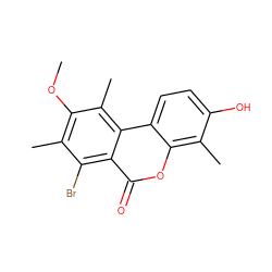 COc1c(C)c(Br)c2c(=O)oc3c(C)c(O)ccc3c2c1C ZINC000028572205