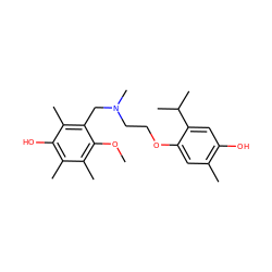 COc1c(C)c(C)c(O)c(C)c1CN(C)CCOc1cc(C)c(O)cc1C(C)C ZINC000000602050