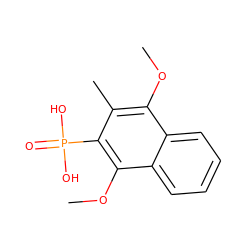 COc1c(C)c(P(=O)(O)O)c(OC)c2ccccc12 ZINC000029462378