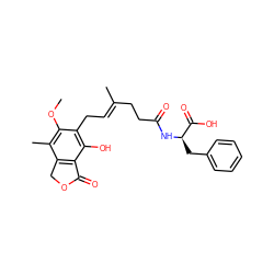 COc1c(C)c2c(c(O)c1C/C=C(\C)CCC(=O)N[C@H](Cc1ccccc1)C(=O)O)C(=O)OC2 ZINC000096937312